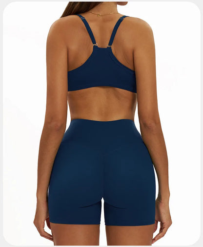 2 Pieces Women's Tracksuit Seamless Yoga Set Workout Outfit Sportswear Gym Clothing High Waist Leggings Fitness Bra Sports Suits