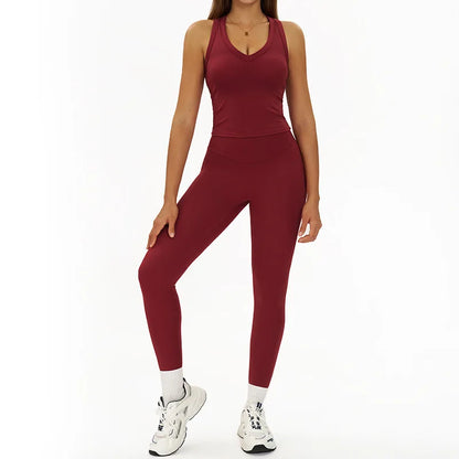 2 Pieces Women's Tracksuit Seamless Yoga Set Workout Outfit Sportswear Gym Clothing High Waist Leggings Fitness Bra Sports Suits