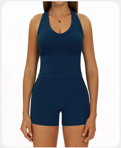 2 Pieces Women's Tracksuit Seamless Yoga Set Workout Outfit Sportswear Gym Clothing High Waist Leggings Fitness Bra Sports Suits