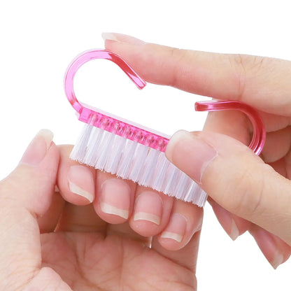 1/5/10/60Pcs Plastic Nail Brushes Mix Color Nail Hand Scrubbing Cleaning Brush Dust Cleaner Nail Art Manicure Soft Remover Tools