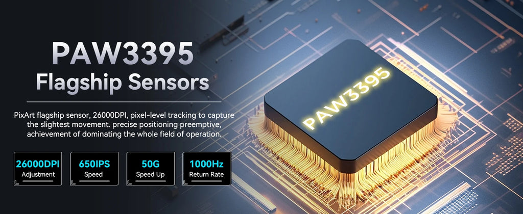 ATTACK SHARK X3 Wireless Gaming Mouse,49g Ergonomic PC Mouse,Triple Modes PAW3395 26K DPI Optical Sensor,Programmable Buttons