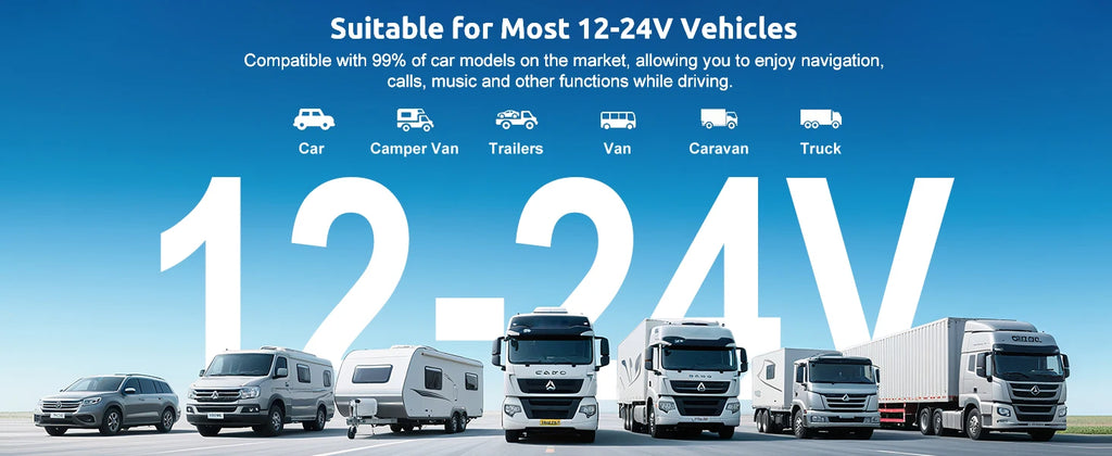 10.26"4K 64G TouchScreen Portable Wireless CarPlay Android Auto Truck Dash Car Stereo Bluetooth GPS Navi Reversing Wide-Angle FM