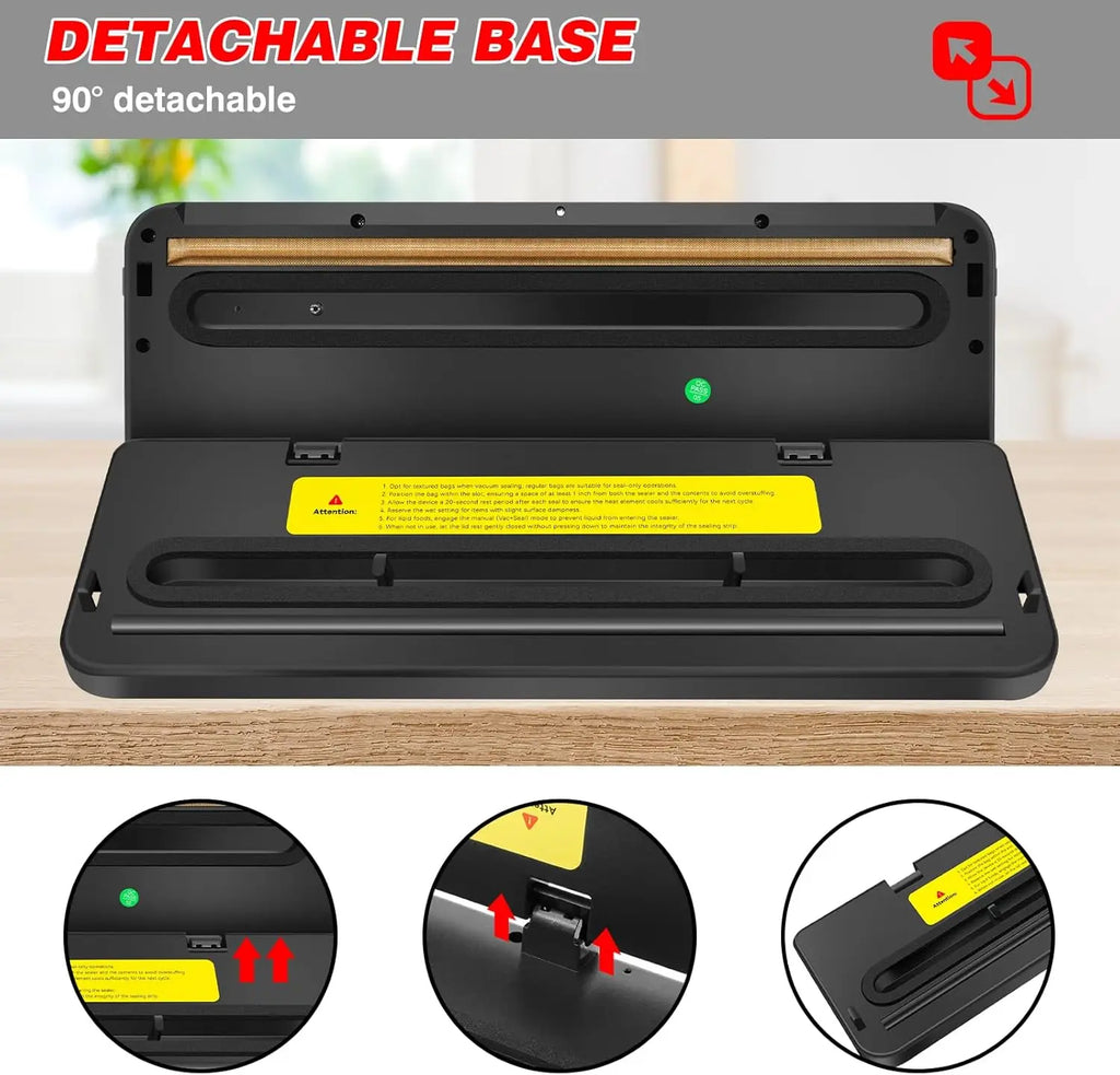 Vacuum Sealer Machine for Dry/Wet Food Vacuum Sealer with 30cm Seam ＆ Built-in Cutter for High-Speed Continuous Working, Easy Op
