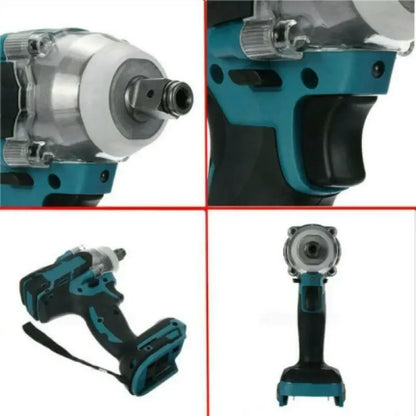 18V Cordless Electric Screwdriver Speed Brushless Impact Wrench Rechargable Drill Driver LED Light For Makita Battery With Socke