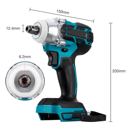 18V Cordless Electric Screwdriver Speed Brushless Impact Wrench Rechargable Drill Driver LED Light For Makita Battery With Socke