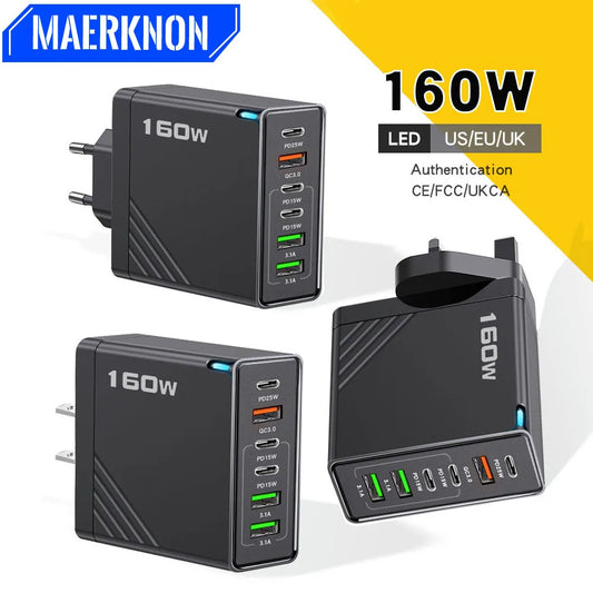 160W Fast Charging USB Type C Charger for All Devices