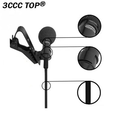 1PC 3M Professionals Car Audio Microphone 3.5mm Clip Jack Plug Mic Stereo Mini Wired External Microphone For Auto DVD Radio