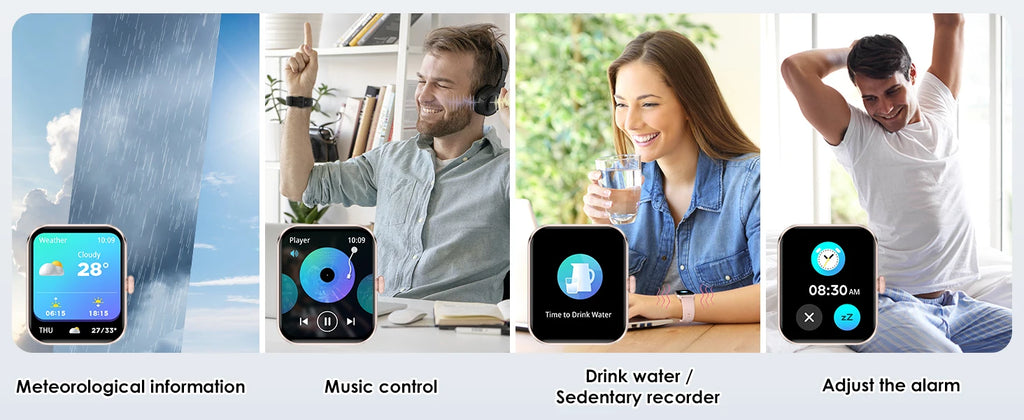 IOWODO Smart Watch for Women 1.85” Full Touch HD Smartwatch Bluetooth Calling Fitness Tracking Watch with Voice Assistant