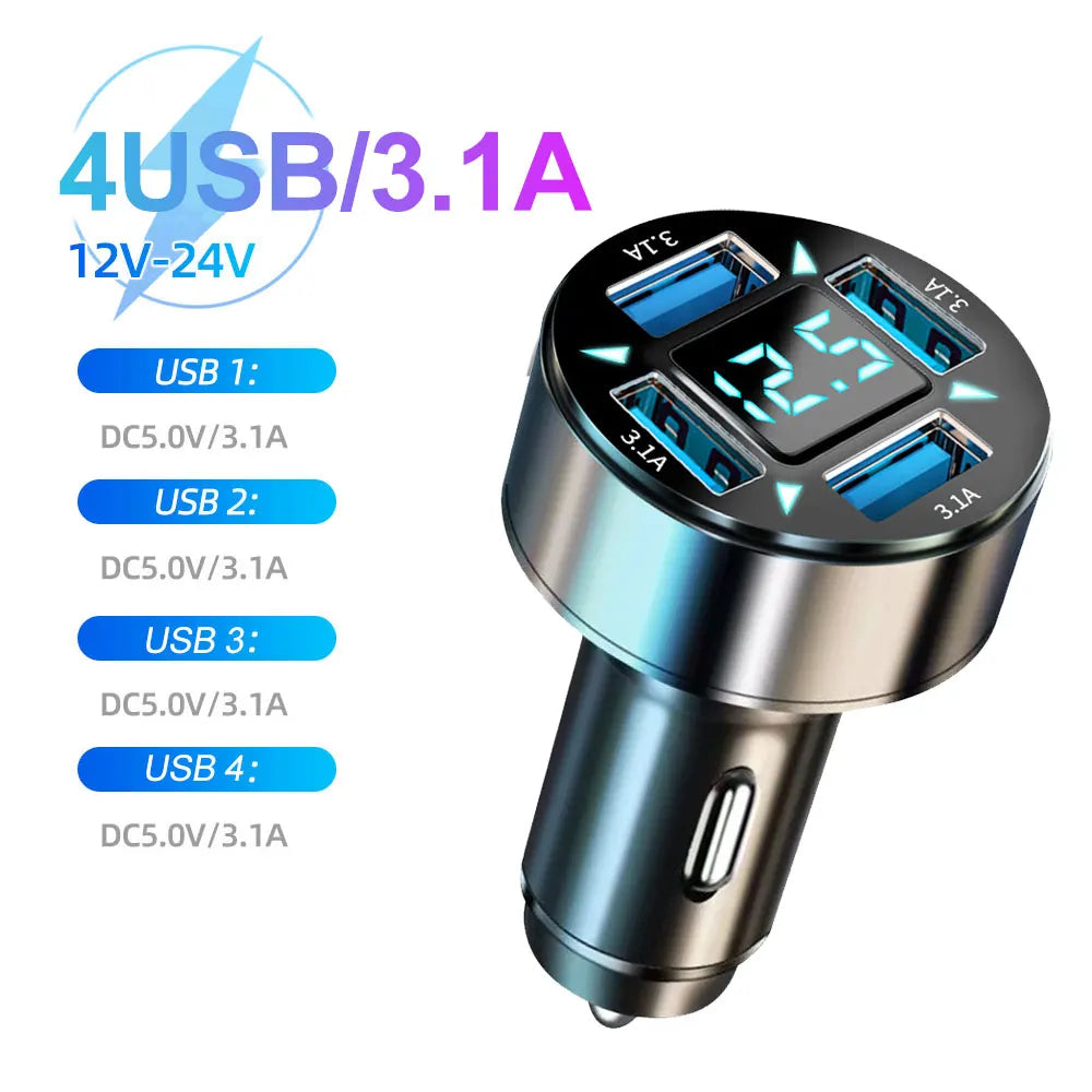 250W QC3.0 Car Charger Fast Charging for Families and Techies