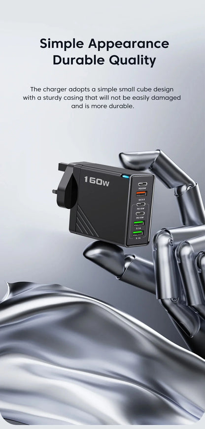 160W Fast Charging USB Type C Charger for All Devices