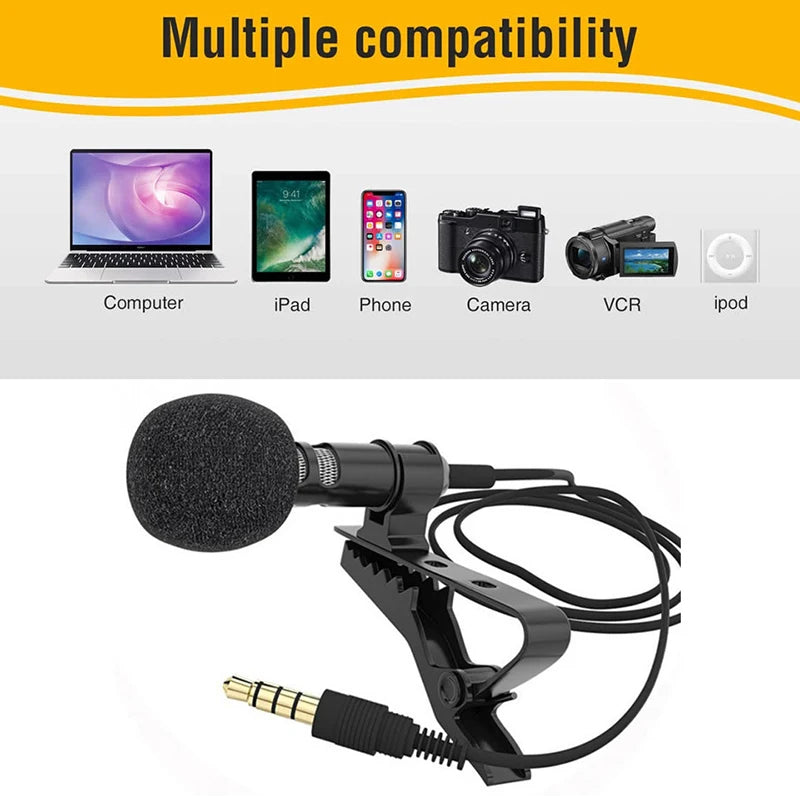 1PC 3M Professionals Car Audio Microphone 3.5mm Clip Jack Plug Mic Stereo Mini Wired External Microphone For Auto DVD Radio